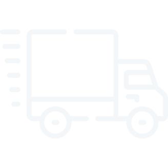 An icon of a fast-moving delivery truck.