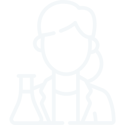 An icon of a woman in a lab coat with a chemical flask.